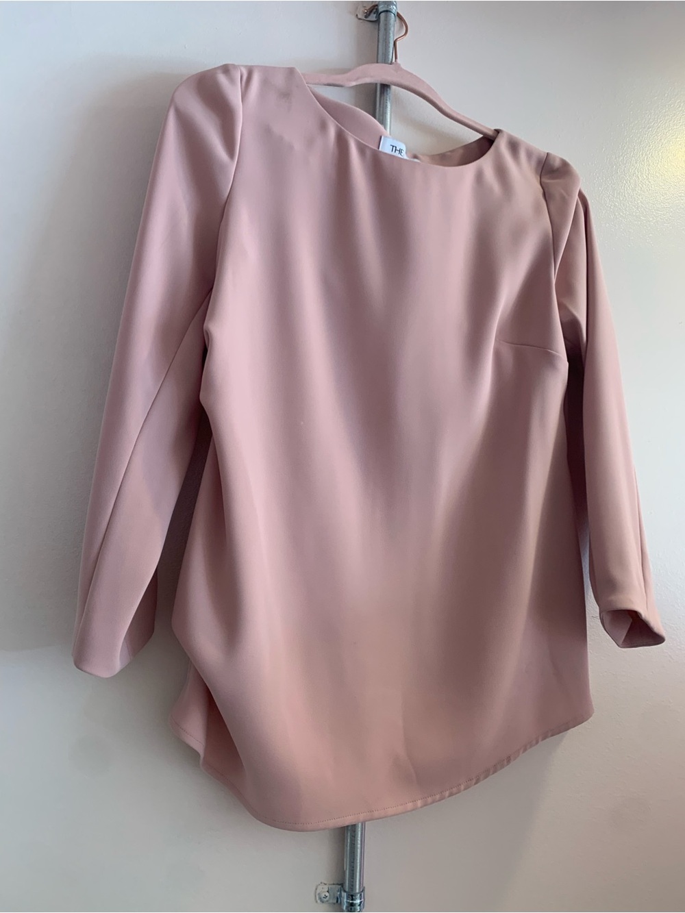 232 The Fold Blush Pink Round Neck Top